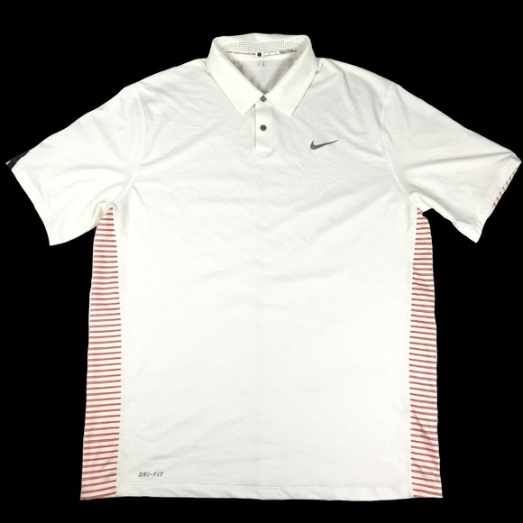 tiger woods white golf shirt